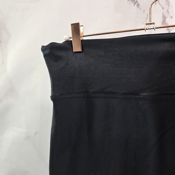 Spanx Leggings Womens XL Faux Vegan Leather Black High Rise Crop Ankle 2437 - Picture 2 of 14